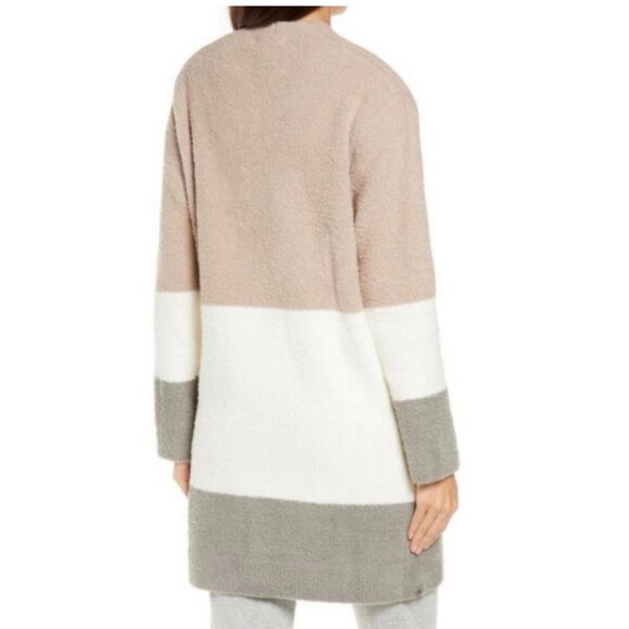 Barefoot Dreams CozyChic Long Weekend Mid-Length Colorblock Pocket Cardigan Sz M - Picture 5 of 13